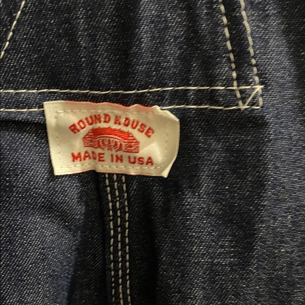 Round House Brand Dark Blue Denim Overalls - Picture 3 of 3